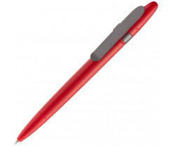 Ручка шариковая Prodir DS5 TSM Metal Clip, красная с серым