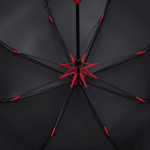 Зонт-трость Hidecolor с цветными спицами, черный с красным_1