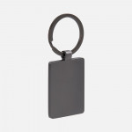 Брелок Gun Metal Leather Rectangle, графитовый_0