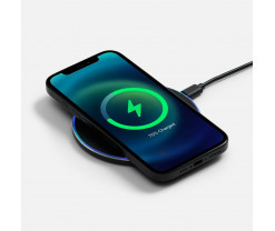 Беспроводное зарядное устройство с подсветкой Lightcore, черное, Изображение 1