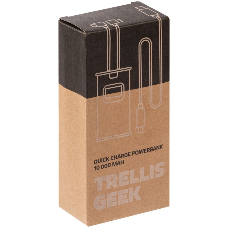 Аккумулятор с быстрой зарядкой Trellis Geek 10000 мАч, белый_11