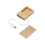 USB хаб «Memo», 2*USB, 2*Type C, бамбук_1