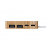USB хаб «Memo», 2*USB, 2*Type C, бамбук_7