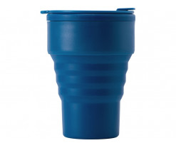 Силиконовый складной стакан "GoCup", индиго, Изображение 4