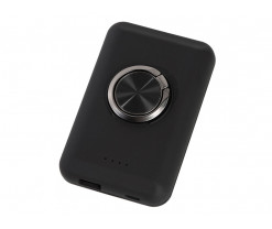 Магнитный беспроводной внешний аккумулятор "MagnetIQ", 5000 mah, 10 W, черный (Р), Изображение 3