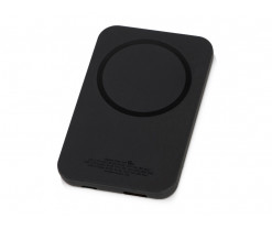 Магнитный беспроводной внешний аккумулятор "MagnetIQ", 5000 mah, 10 W, черный (Р), Изображение 1