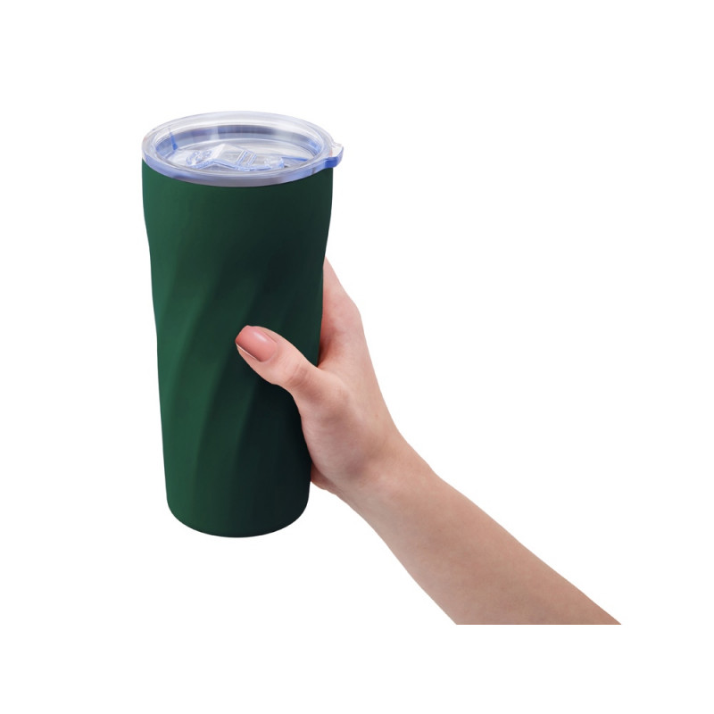 Подарочный набор "FAMILY" с термосом и термокружкой, темно-зеленый_3