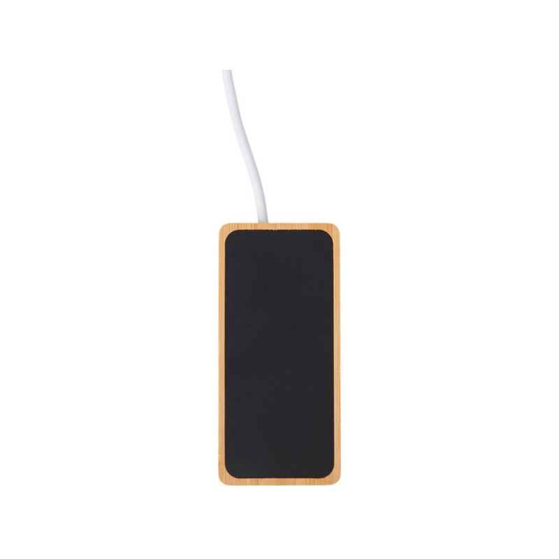 USB хаб с подсветкой лого «Reedia S5», 3*USB, 1*Type C, бамбук, черный_3