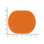 ПАТЧ ОВАЛ soft-touch (оранжевый ) 6,0 х 5,0 см_1