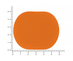 ПАТЧ ОВАЛ soft-touch (оранжевый ) 6,0 х 5,0 см, Изображение 3