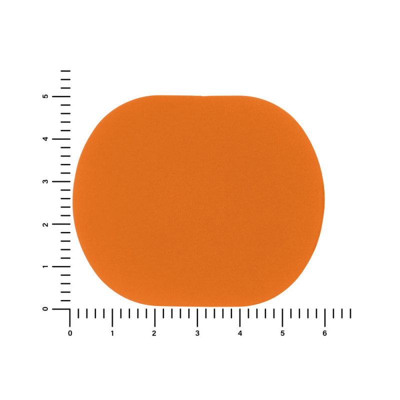 ПАТЧ ОВАЛ soft-touch (оранжевый ) 6,0 х 5,0 см_1