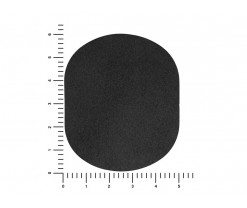 ПАТЧ ОВАЛ nubuk (чёрный) 6,0 х 5,0 см, Изображение 4
