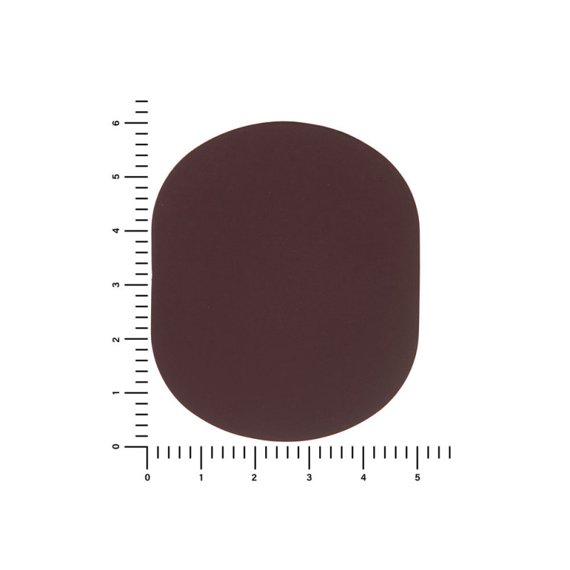 ПАТЧ ОВАЛ soft-touch (коричневый ) 6,0 х 5,0 см_2