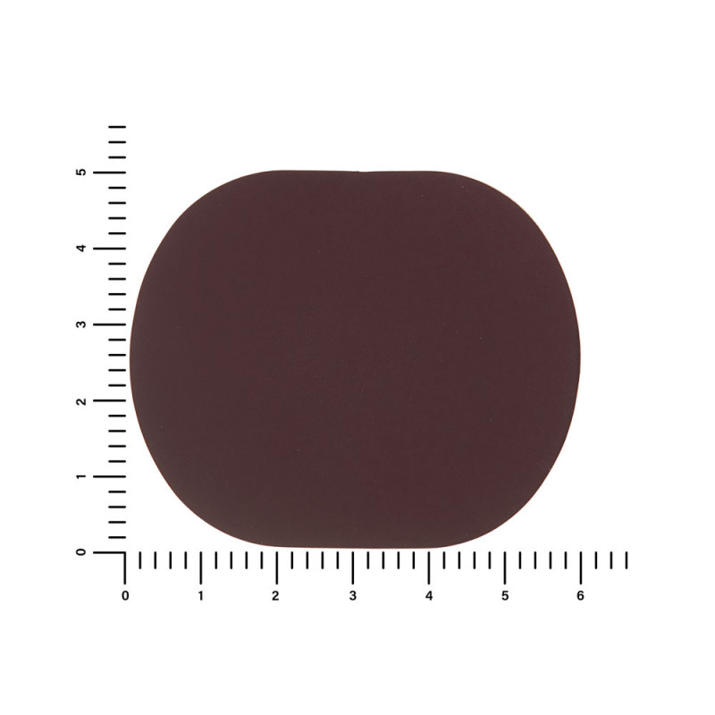 ПАТЧ ОВАЛ soft-touch (коричневый ) 6,0 х 5,0 см_1