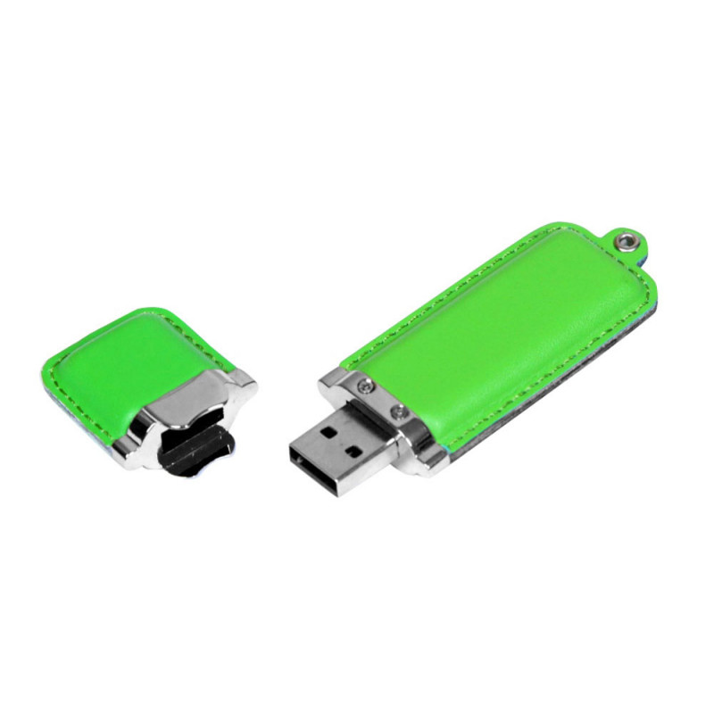 USB 3.0- флешка на 64 Гб классической прямоугольной формы, зеленый_1