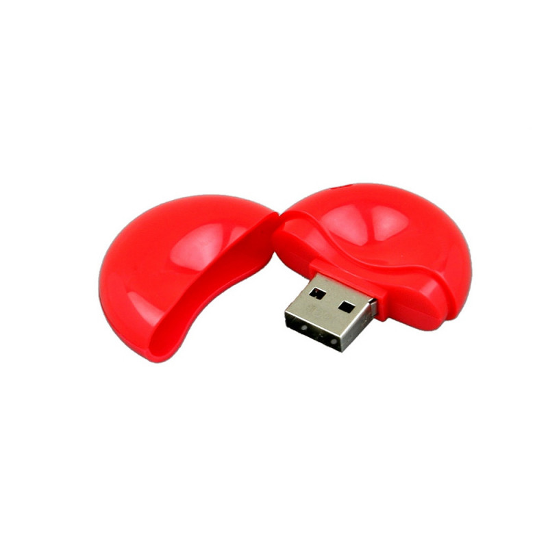 USB 2.0- флешка промо на 16 Гб круглой формы, красный_1