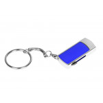 USB 2.0- флешка на 16 Гб с выдвижным механизмом и мини чипом, темно-синий