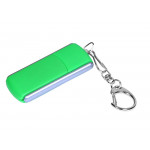 USB 3.0- флешка промо на 32 Гб с прямоугольной формы с выдвижным механизмом, зеленый