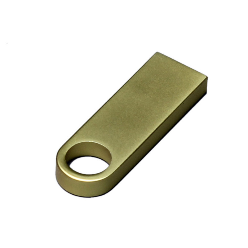 USB 2.0-флешка на 512 Мбайт с мини чипом и круглым отверстием, золотистый_2