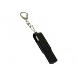 USB-флешка на 16 Гб 2 в 1 поворотный механизм, c дополнительным разъемом Type-C с одноцветным металлическим клипом, черный