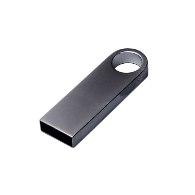 USB 2.0-флешка на 128 Гб с мини чипом и круглым отверстием, серебристый_1