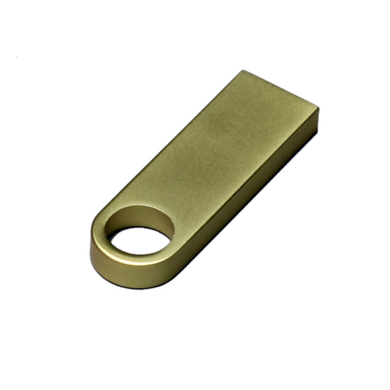 USB 3.0-флешка на 128 Гб с мини чипом и круглым отверстием, золотистый_1
