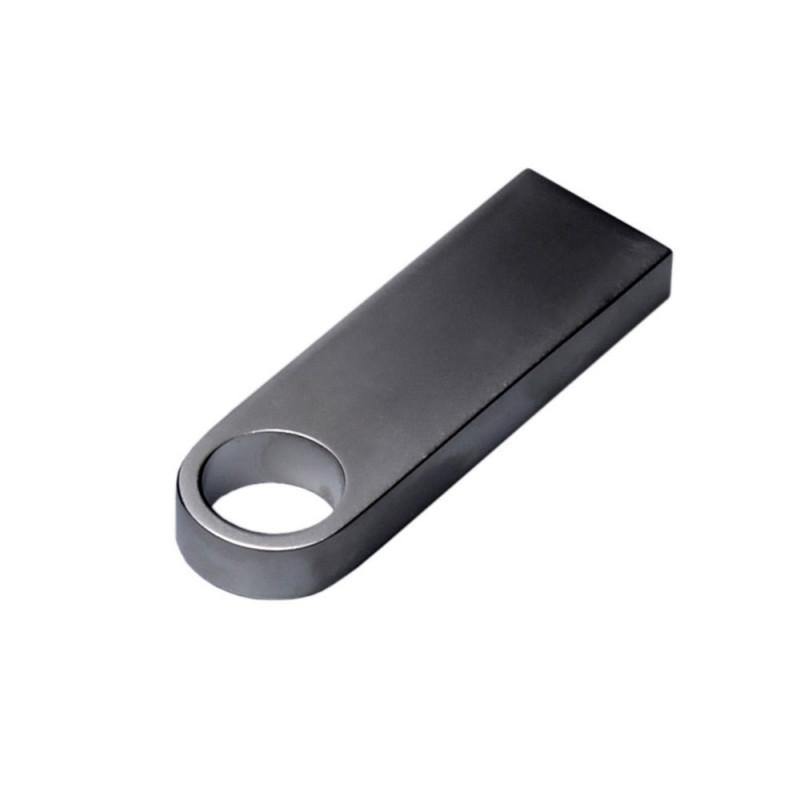 USB 2.0-флешка на 128 Гб с мини чипом и круглым отверстием, серебристый_2