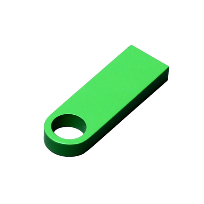 USB 2.0-флешка на 64 Гб с мини чипом и круглым отверстием, зеленый_1