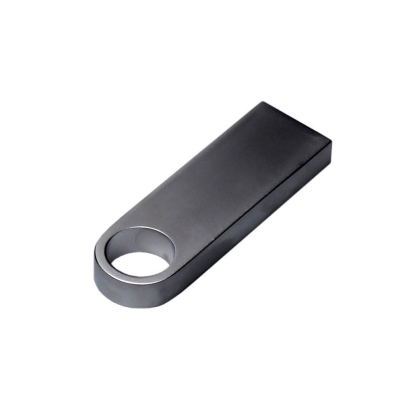 USB 2.0-флешка на 512 Мбайт с мини чипом и круглым отверстием, серебристый_2