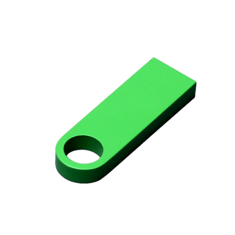 USB 2.0-флешка на 4 Гб с мини чипом и круглым отверстием, зеленый_1
