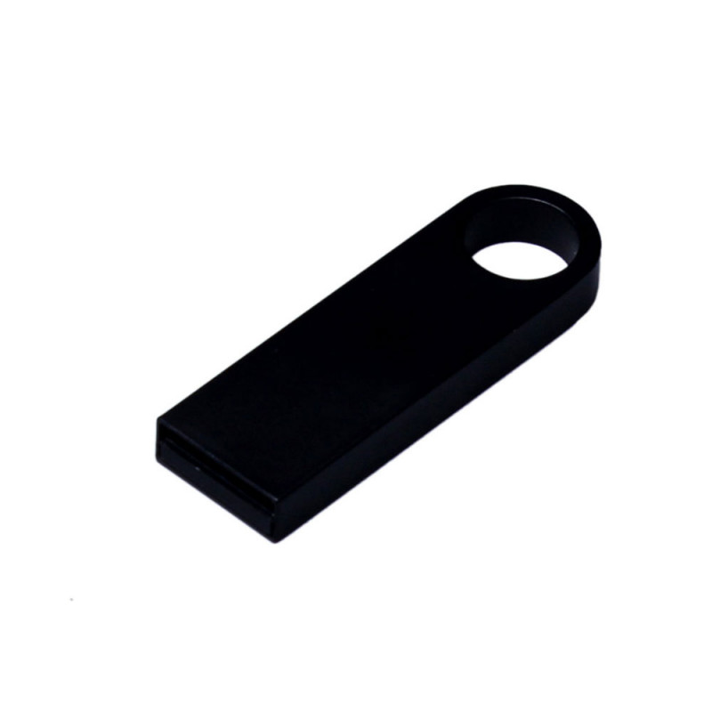 USB 2.0-флешка на 4 Гб с мини чипом и круглым отверстием, черный_1
