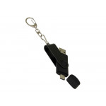 USB-флешка на 16 Гб 2 в 1 поворотный механизм, c дополнительным разъемом Type-C с одноцветным металлическим клипом, черный_3