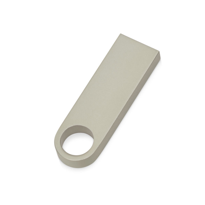 USB 2.0-флешка на 16 Гб с мини чипом и круглым отверстием, серебристый_1