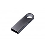 USB 2.0-флешка на 4 Гб с мини чипом и круглым отверстием, серебристый_1