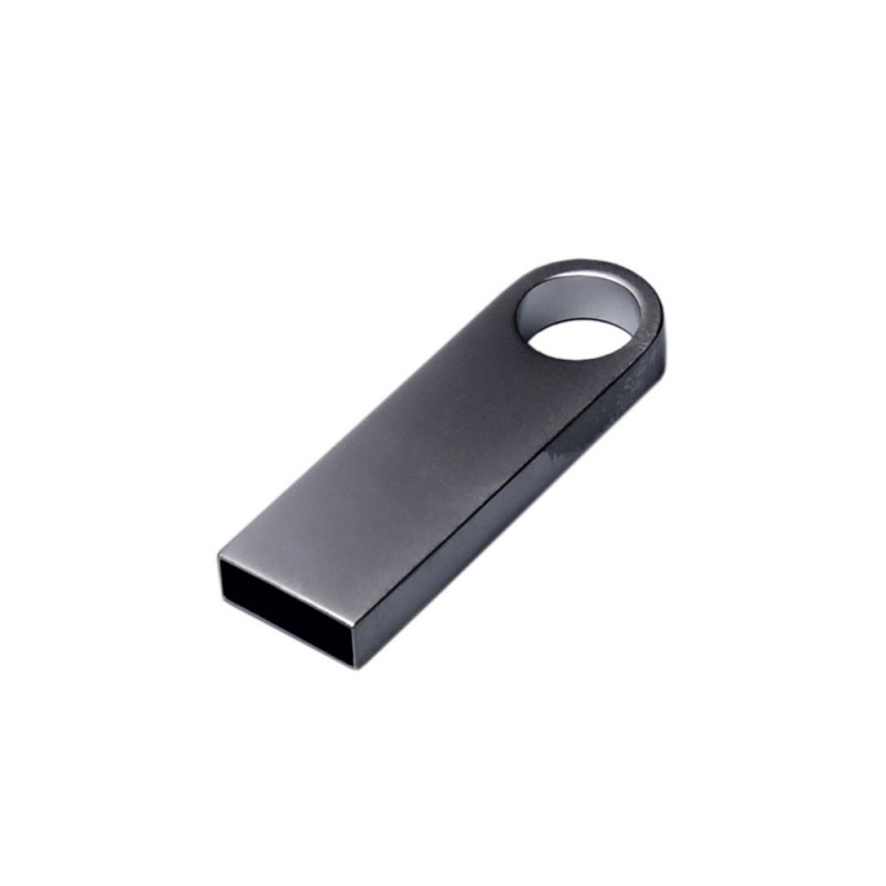 USB 2.0-флешка на 4 Гб с мини чипом и круглым отверстием, серебристый_1