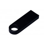 USB 2.0-флешка на 16 Гб с мини чипом и круглым отверстием, черный_2