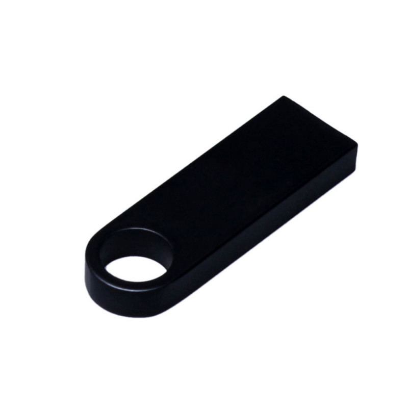 USB 2.0-флешка на 64 Гб с мини чипом и круглым отверстием, черный_2