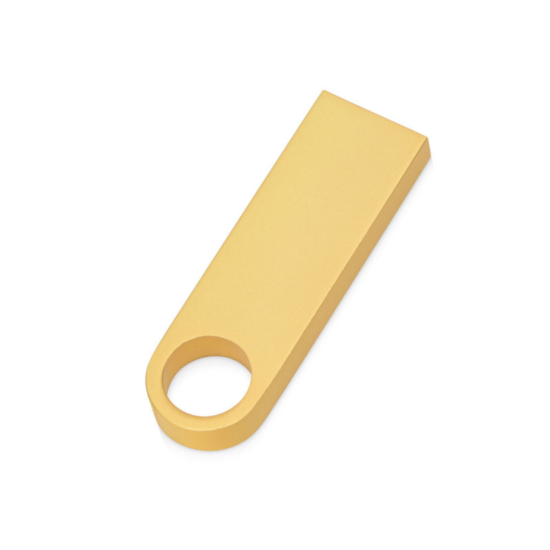 USB 2.0-флешка на 32 Гб с мини чипом и круглым отверстием, золотистыйй_1