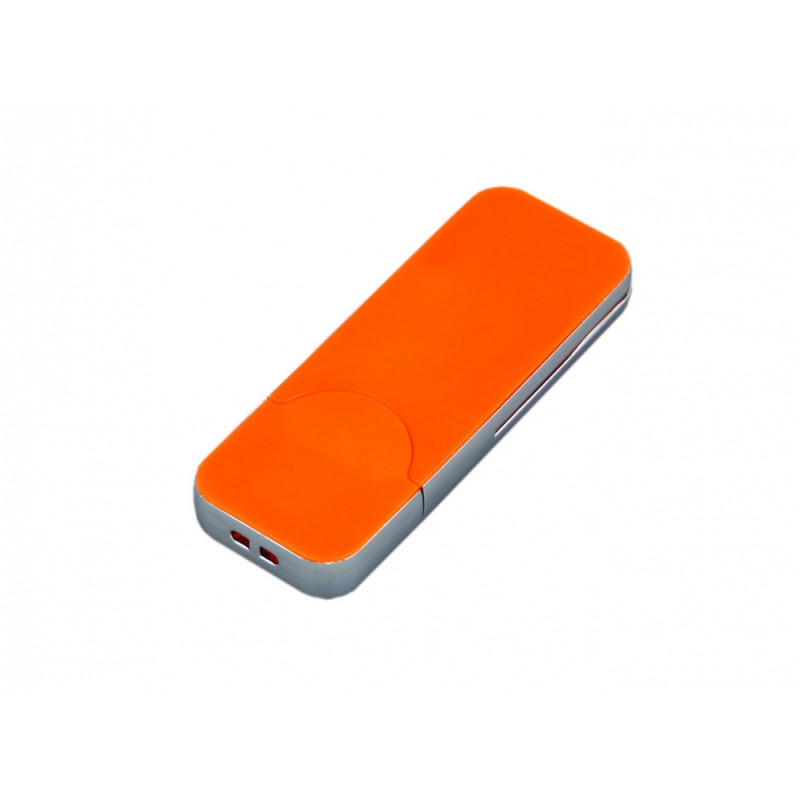 USB-флешка на 128 Гб в стиле I-phone, прямоугольнй формы, оранжевый