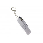 USB-флешка на 16 Гб 2 в 1 поворотный механизм, c дополнительным разъемом Type-C с одноцветным металлическим клипом, белый_1