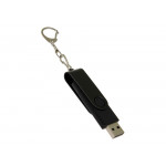 USB-флешка на 16 Гб 2 в 1 поворотный механизм, c дополнительным разъемом Type-C с одноцветным металлическим клипом, черный_2
