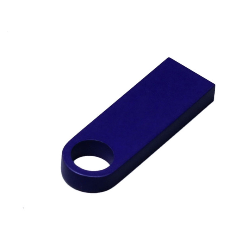 USB 2.0-флешка на 4 Гб с мини чипом и круглым отверстием, синий_1