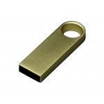 USB 2.0-флешка на 512 Мбайт с мини чипом и круглым отверстием, золотистый_1