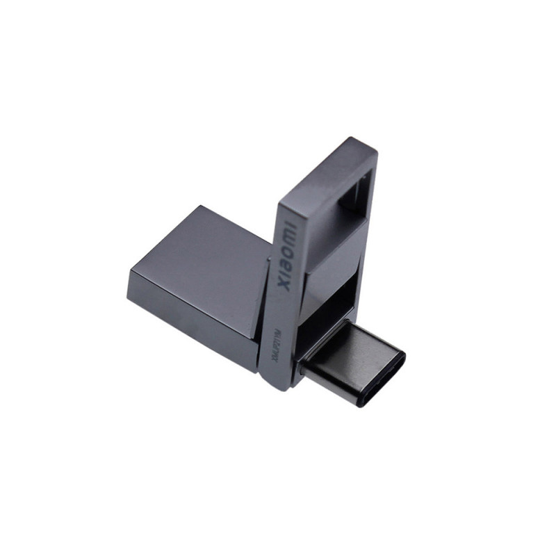 USB 3.0-флешка на 64 Гб с разъемами USB-A и Type-C, серебристый_1
