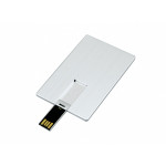 USB-флешка на 16 Гб в виде металлической карты, с раскладным чипом, серебро_1