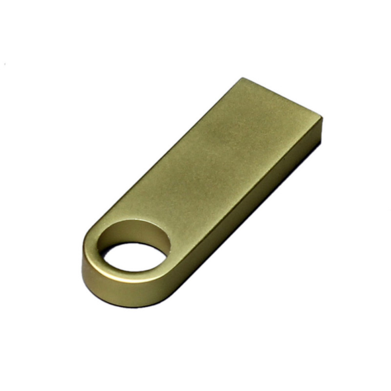 USB 2.0-флешка на 4 Гб с мини чипом и круглым отверстием, золотистый_2