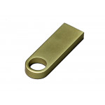 USB 2.0-флешка на 128 Гб с мини чипом и круглым отверстием, золотистый_2