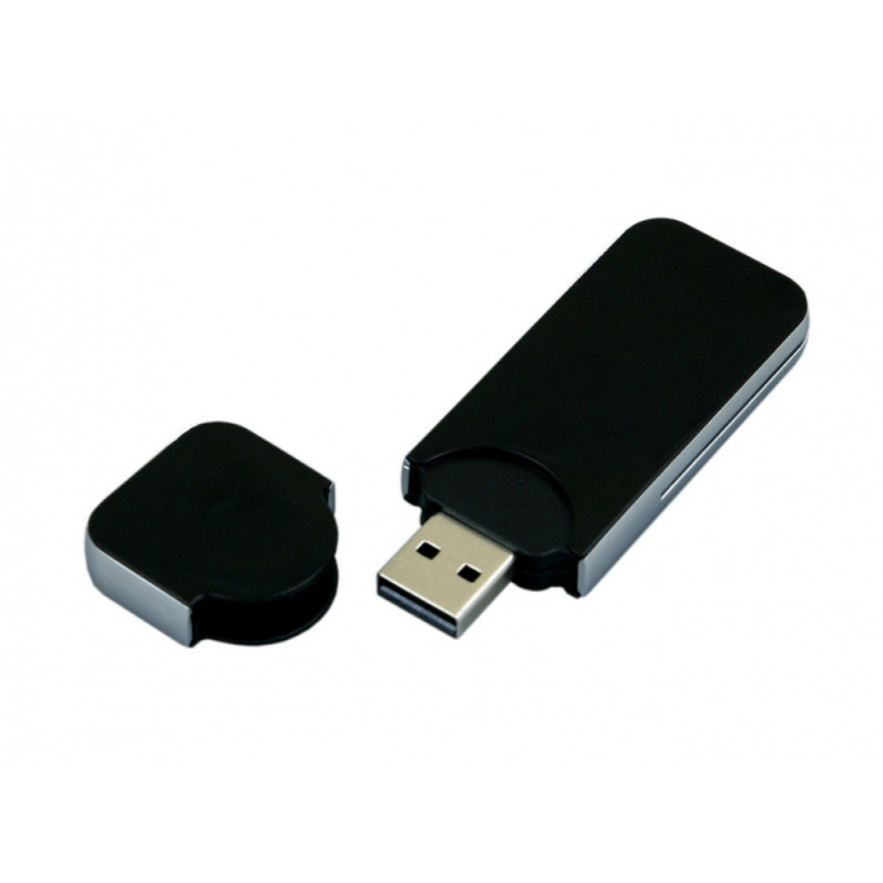 USB-флешка на 128 Гб в стиле I-phone, прямоугольнй формы, черный_1