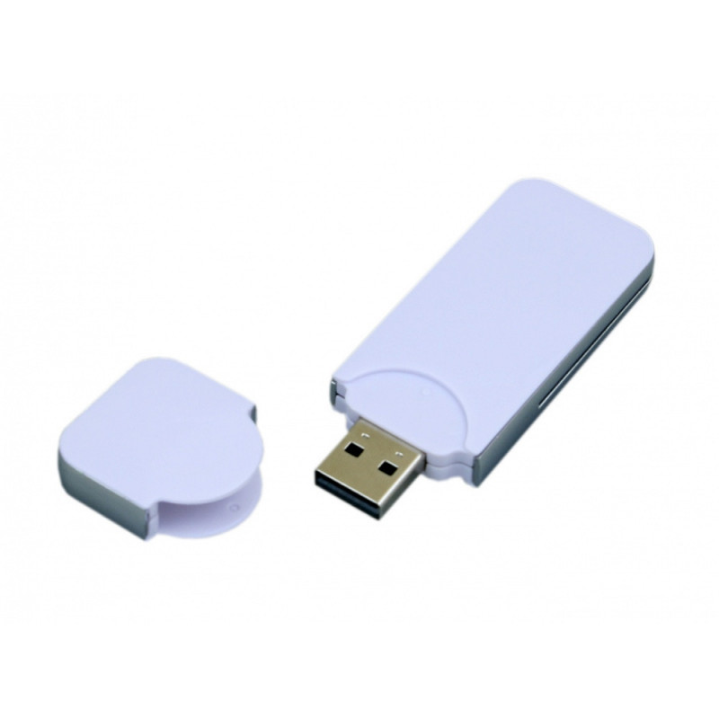 USB-флешка на 128 Гб в стиле I-phone, прямоугольнй формы, белый_1