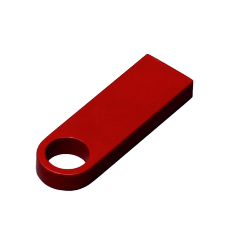 USB 2.0-флешка на 32 Гб с мини чипом и круглым отверстием, красный_1